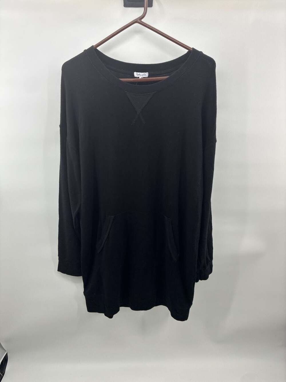 Splendid Courtside Sweatshirt Dress Size L Black